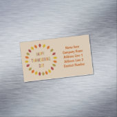 Carte De Visite Magnétique Feuilles de chêne Thanksgiving Custom (In Situ)