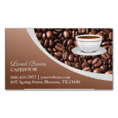 Carte De Visite Magnétique Fèves de café (devant)