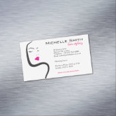 Carte De Visite Magnétique Fille avec l'icône de marquage à chaud de (In Situ)