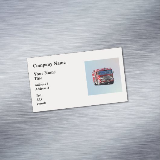 Carte De Visite Magnétique Fire Engine (In Situ)