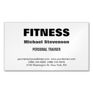 Carte De Visite Magnétique Fitness Trendy Stylish