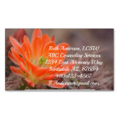 Carte De Visite Magnétique Fleur de cactus oranges (devant)