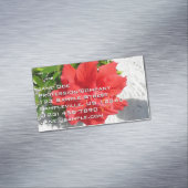 Carte De Visite Magnétique Fleur double hibiscus rouge (In Situ)