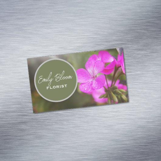 Carte De Visite Magnétique Fleuriste, Fleurs (In Situ)
