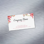Carte De Visite Magnétique Fleurs Roses Et Rouges (In Situ)