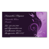 Carte De Visite Magnétique Floral pourpre (devant)