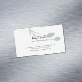 Carte De Visite Magnétique Flore Élégant Plaque Simple Professionnel (In Situ)