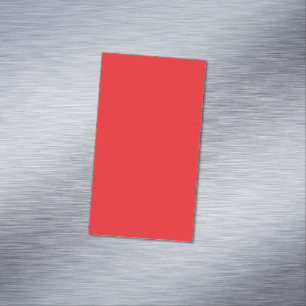 Carte De Visite Magnétique Fond uni rouge solide