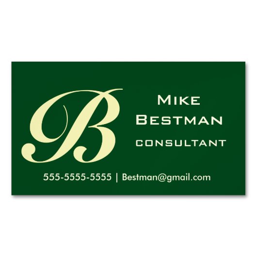 Carte De Visite Magnétique Forest Green classique (devant)