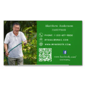 Carte De Visite Magnétique Forest green home réparations photo QR code handym (devant)