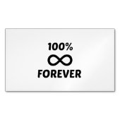 CARTE DE VISITE MAGNÉTIQUE FOREVER 100% (devant)