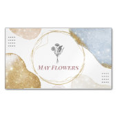 Carte De Visite Magnétique Formes Abstraites d'or moderne (devant)