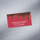 Carte De Visite Magnétique Fraise recouverte de chocolat (In Situ)