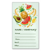 Carte De Visite Magnétique Fruits d'été frais Motif (devant Vertical)