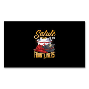 Carte De Visite Magnétique Funny Police Pompier Frontliner Infirmières Cadea