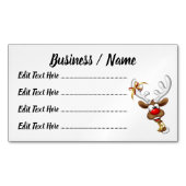 Carte De Visite Magnétique Funny Reindeer Peeking Christmas Meme  (devant)