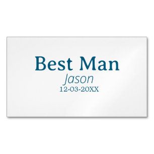 Carte De Visite Magnétique garçon d'honneur enterrement de vie de jeune fille