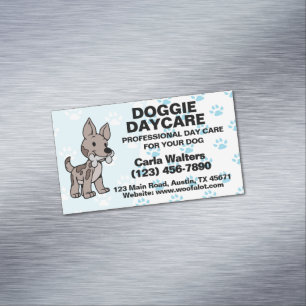 Carte De Visite Magnétique Garde de chiens Empreinte de patte