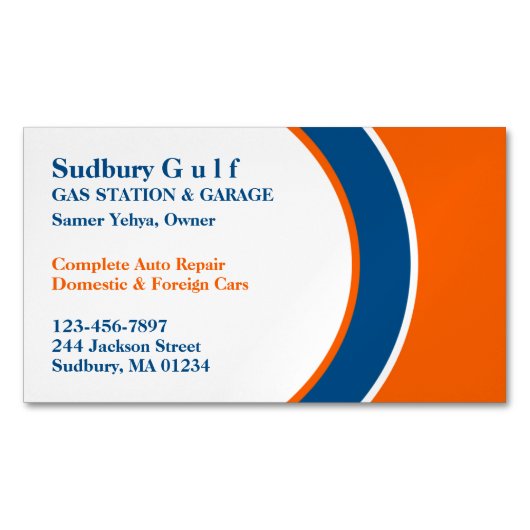 Carte De Visite Magnétique Gare (devant)