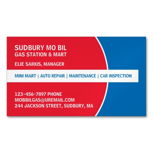 Carte De Visite Magnétique Gare (devant)