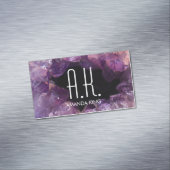 Carte De Visite Magnétique Géode de Gemme pourpre (In Situ)