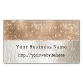 Carte De Visite Magnétique Glam Champagne Glitz Crème (devant)