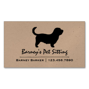 Carte De Visite Magnétique Glen d'Imaal Terrier avec Silhouette à longue queu