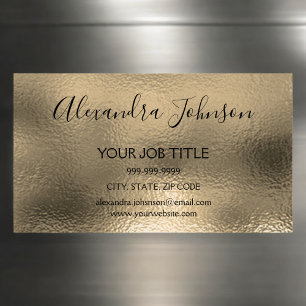 Carte De Visite Magnétique Gold Foil Professionnel