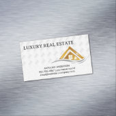 Carte De Visite Magnétique Gold House Logo | Real Estate Logo (In Situ)