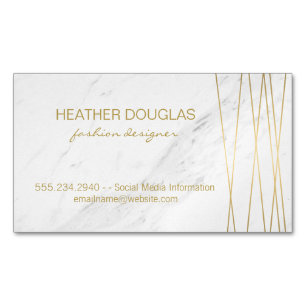 Carte De Visite Magnétique Gold Lux Modern avec marbre