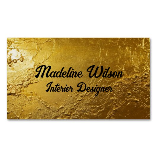 Carte De Visite Magnétique Gold Textured (devant)