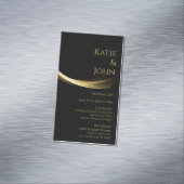 Carte De Visite Magnétique Golden Elegance-Mariage Sauvez notre date (In Situ)