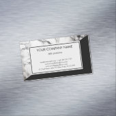Carte De Visite Magnétique Grains Noirs Et Marbré Blanc (In Situ)