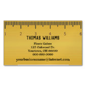 Carte De Visite Magnétique graphique de règle jaune (devant)