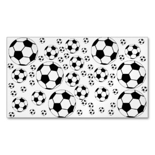 Carte De Visite Magnétique Graphisme de ballon de football classique pour les