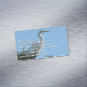Carte De Visite Magnétique Great Egret dans la Floride ensoleillée (In Situ)