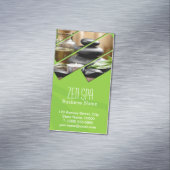 Carte De Visite Magnétique Green Chic Zen Spa Wellness Massage Thérapiste (In Situ)