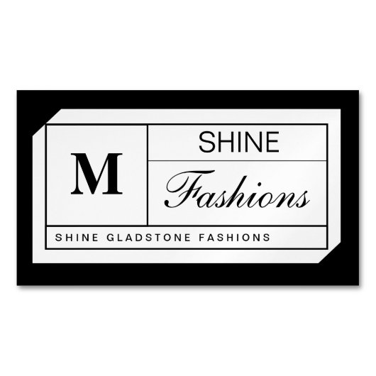 Carte De Visite Magnétique Grille monographique (devant)