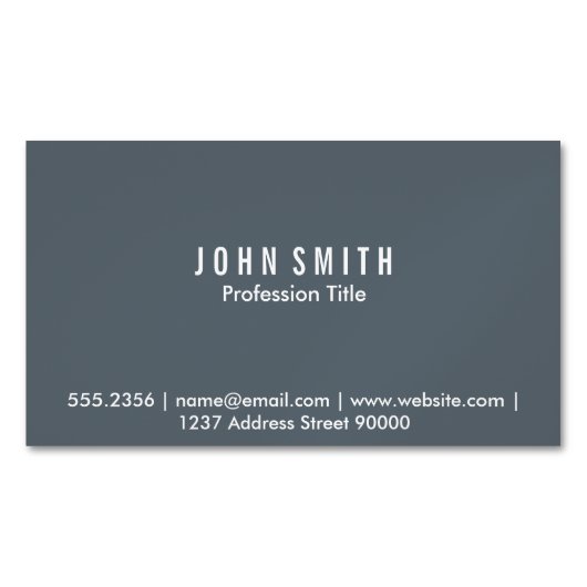 Carte de visite magnétique (gris) (devant)