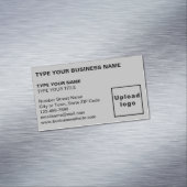 Carte de visite magnétique gris aligné gauche (In Situ)
