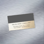 Carte De Visite Magnétique Gris Lux Or Professionnel Simple (In Situ)
