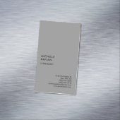 Carte De Visite Magnétique Gris Moderne Professionnel Exclusif (In Situ)