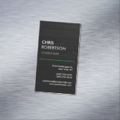 Carte De Visite Magnétique Gris noir vertical attrayant (In Situ)