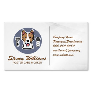 Carte De Visite Magnétique Groomer Animaux Services