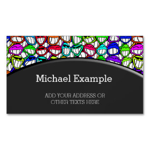 Carte De Visite Magnétique GROUPE DE SOURIRE FRAIS DE VISAGES I + votre idée