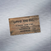 Carte De Visite Magnétique grunge bois texture Construction menuiserie (In Situ)