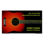 Carte De Visite Magnétique Guitare musicale (devant)