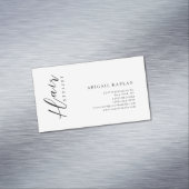 Carte De Visite Magnétique Hair Stylist Modern Minimalist Elegant Plain (In Situ)