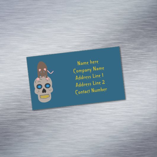 Carte De Visite Magnétique Halloween gothique et crâne personnalisé (In Situ)