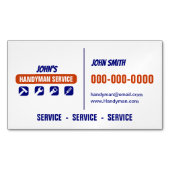 Carte De Visite Magnétique Handyman (devant)